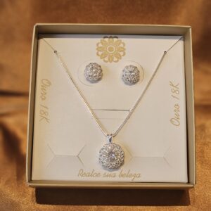 Conjunto Folhedo a Prata Vivara 36
