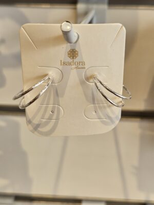 Argola Folheada Prata Dupla 1339