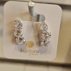 Brinco Folheado Prata 3893 zirc.