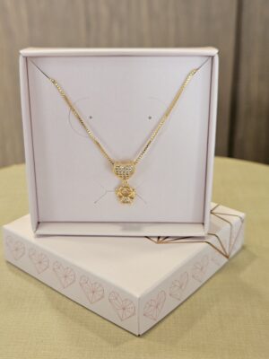 Gargantilha Menina 140 Folheado ouro 18k