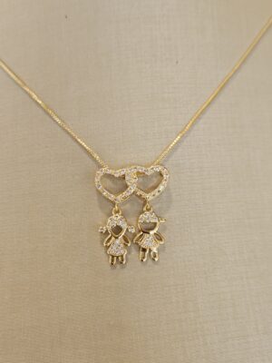 Gargantilha  Casal 149 Folheado ouro 18k