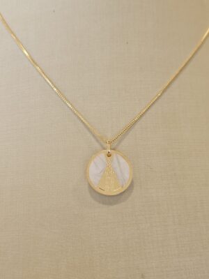 Colar Nossa Senhora 768 Folheado ouro 18k